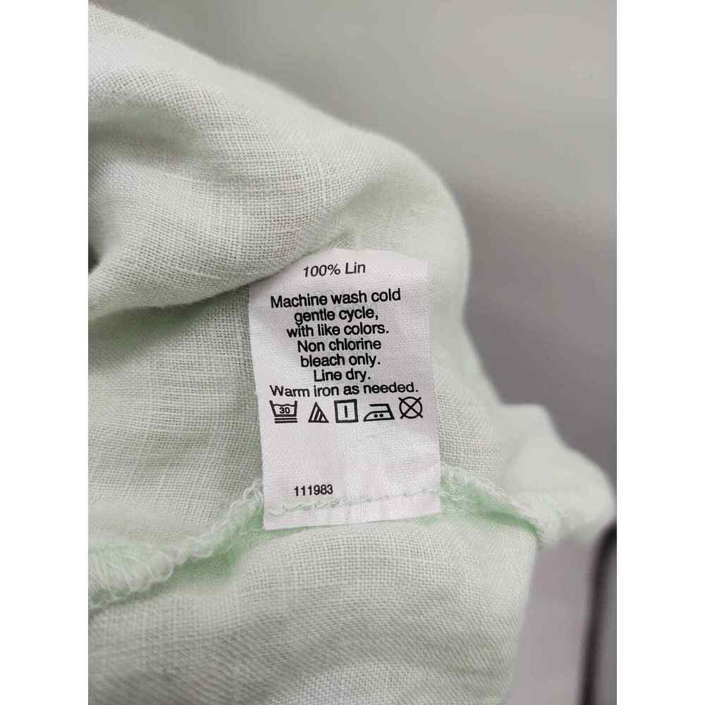 J. Crew linen eyelet detail soft green cross-back top size 2 - Picture 6 of 6